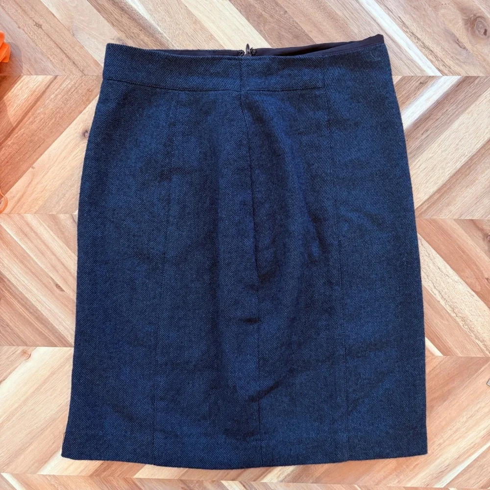 Banana Republic Teal Blue Wool Blend‎ Pencil Skirt Size 0 Professional Career